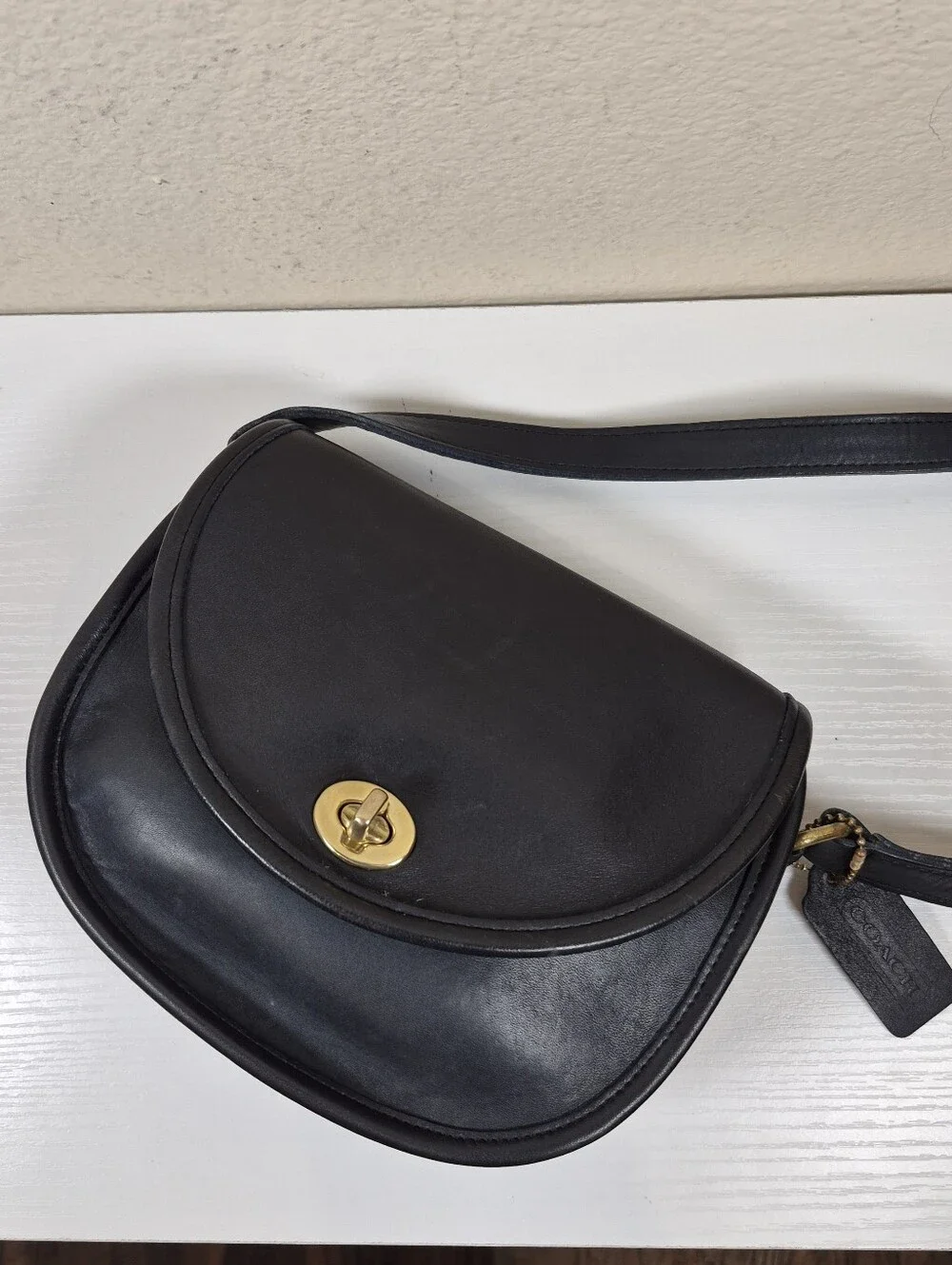 Vintage Coach Navy Watson Bag #9981